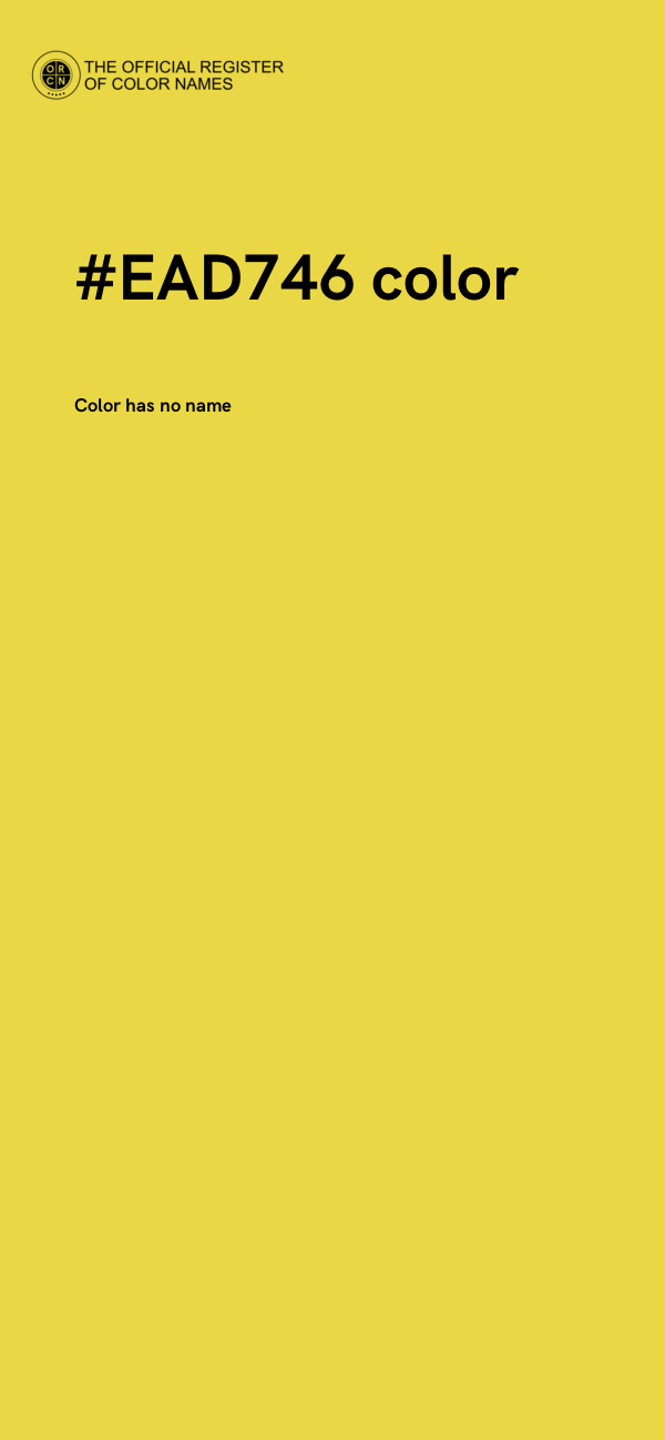 #EAD746 color image