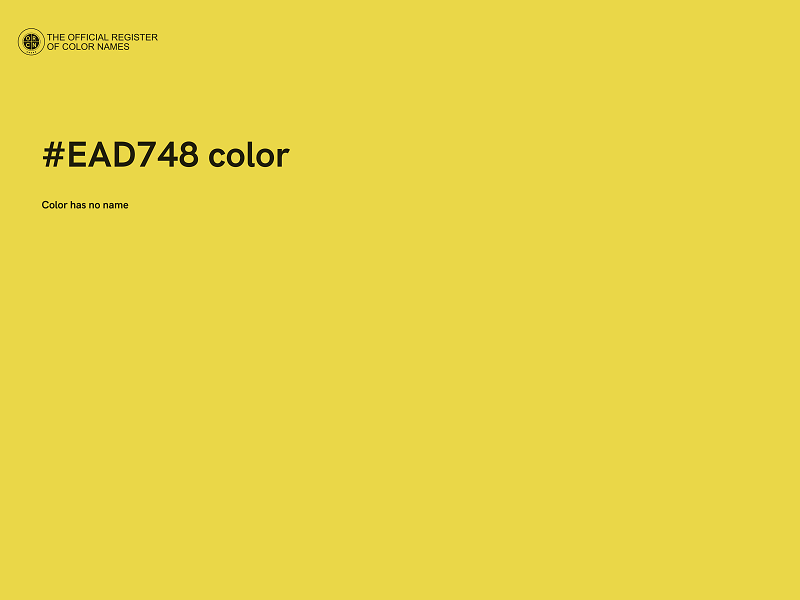 #EAD748 color image
