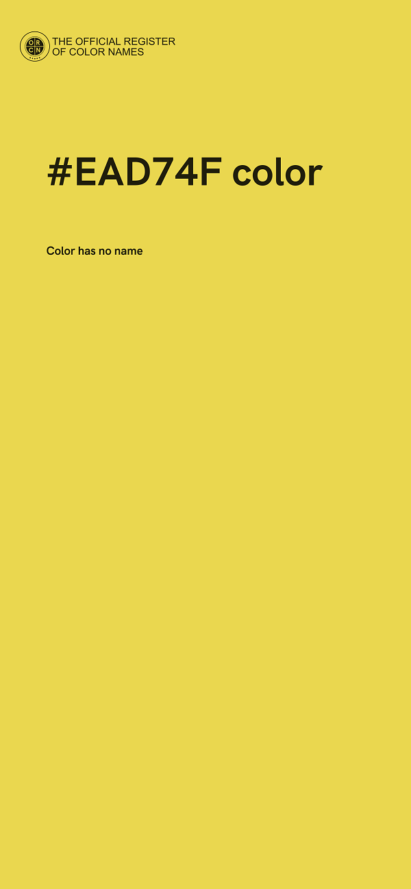 #EAD74F color image