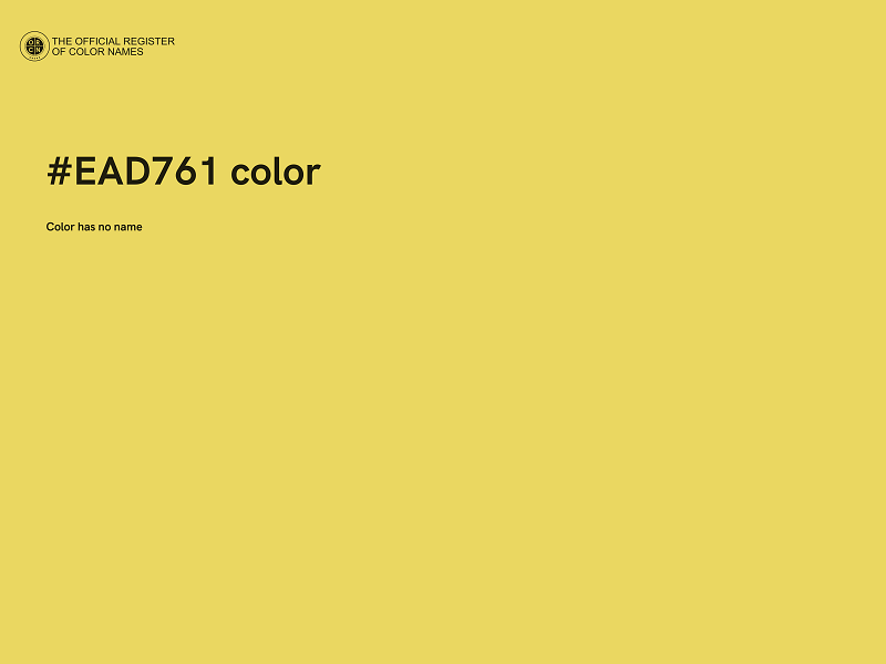 #EAD761 color image