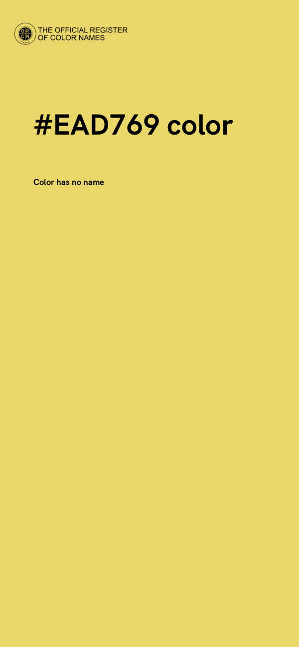 #EAD769 color image