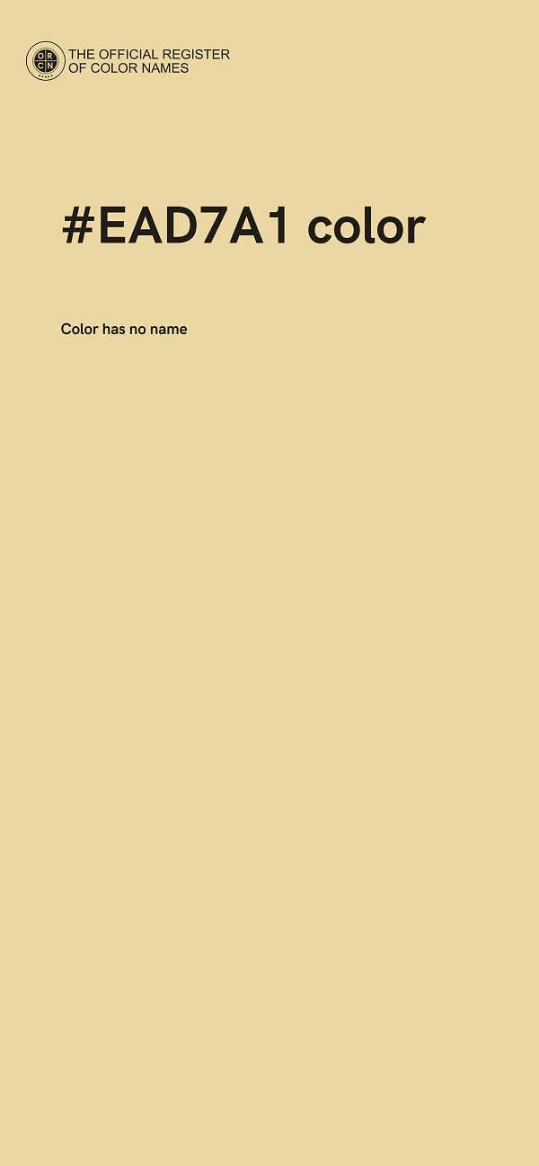 #EAD7A1 color image