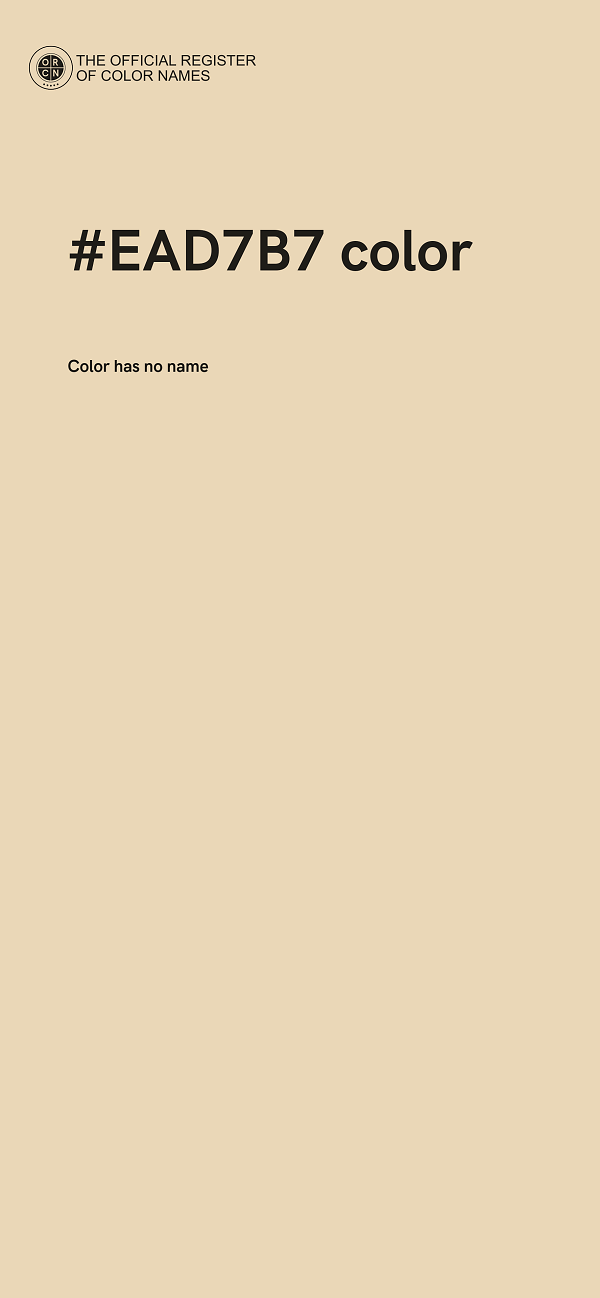 #EAD7B7 color image