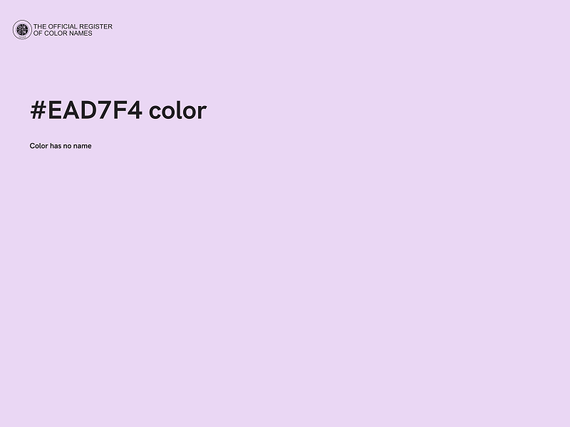 #EAD7F4 color image