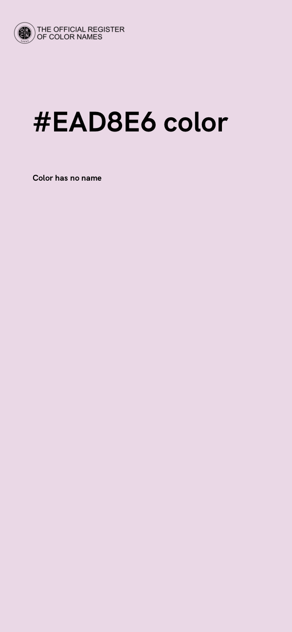 #EAD8E6 color image