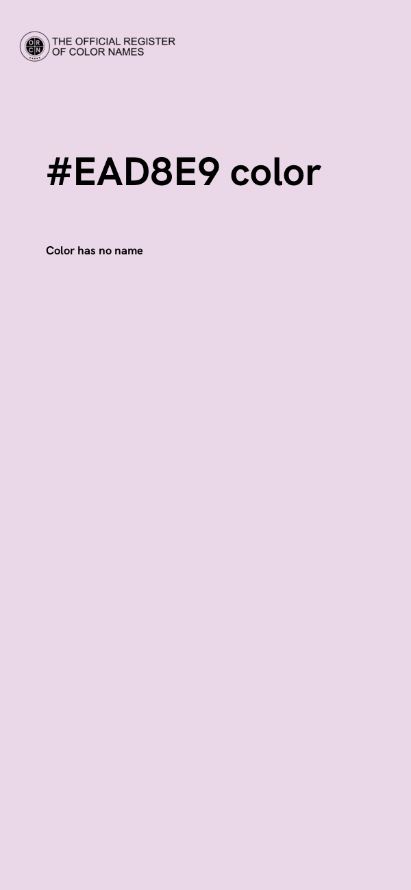 #EAD8E9 color image