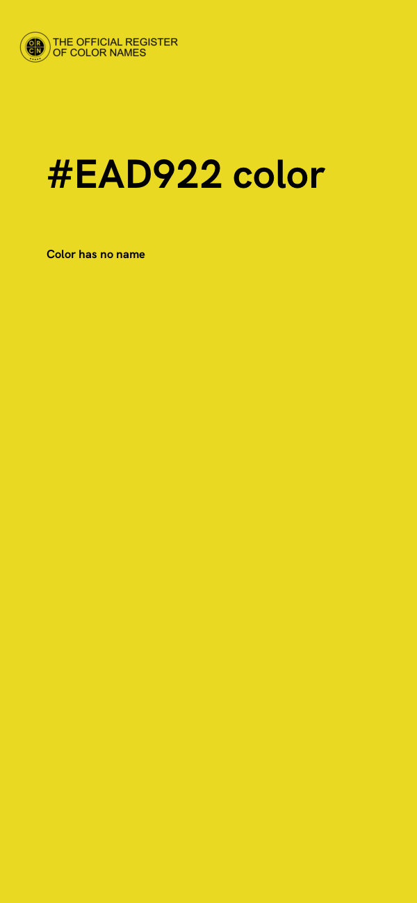 #EAD922 color image