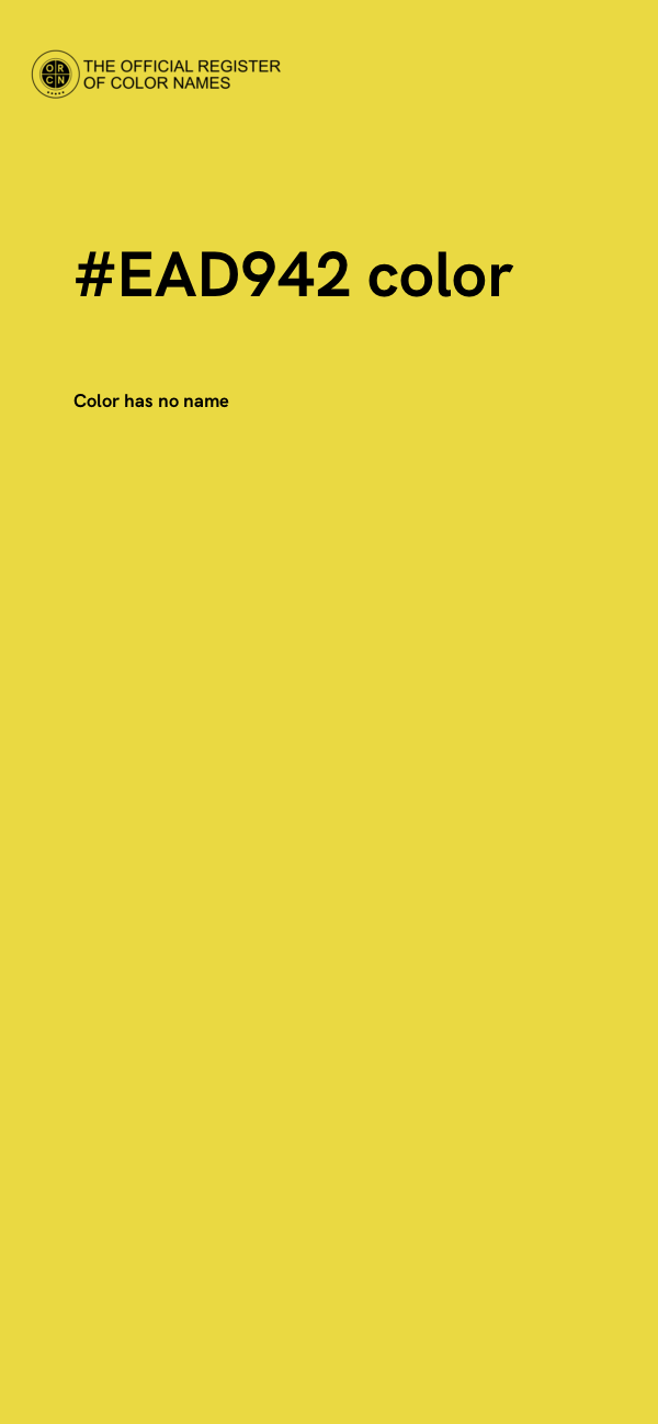 #EAD942 color image