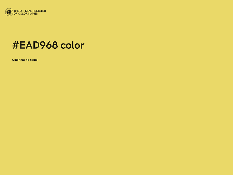 #EAD968 color image