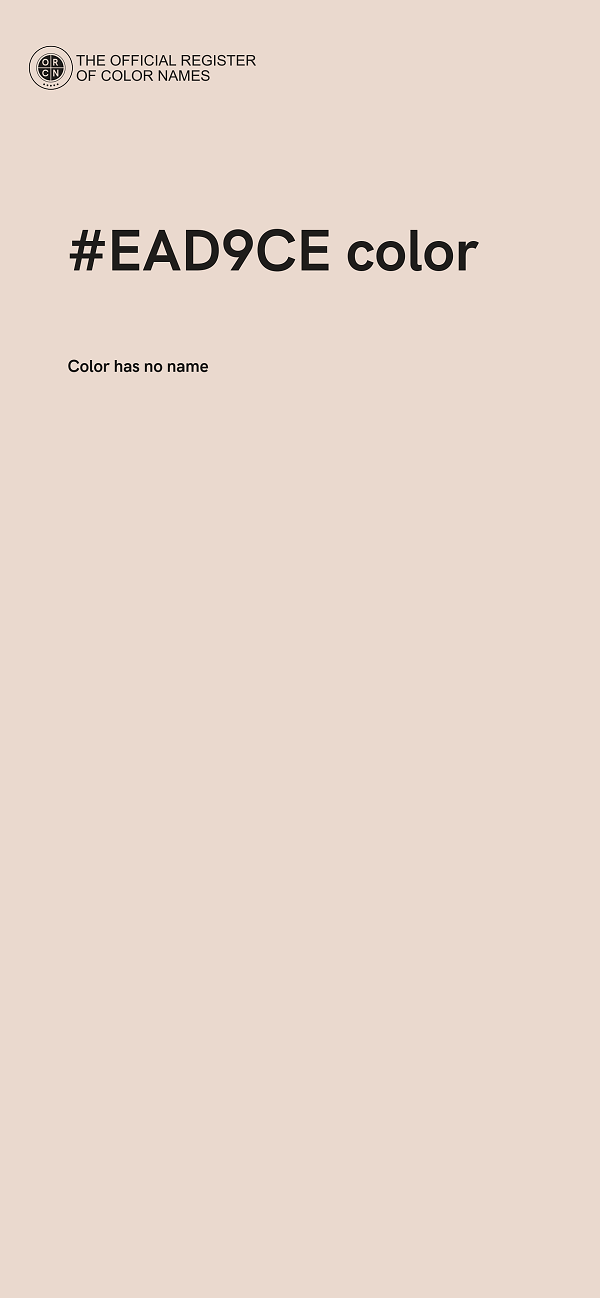 #EAD9CE color image
