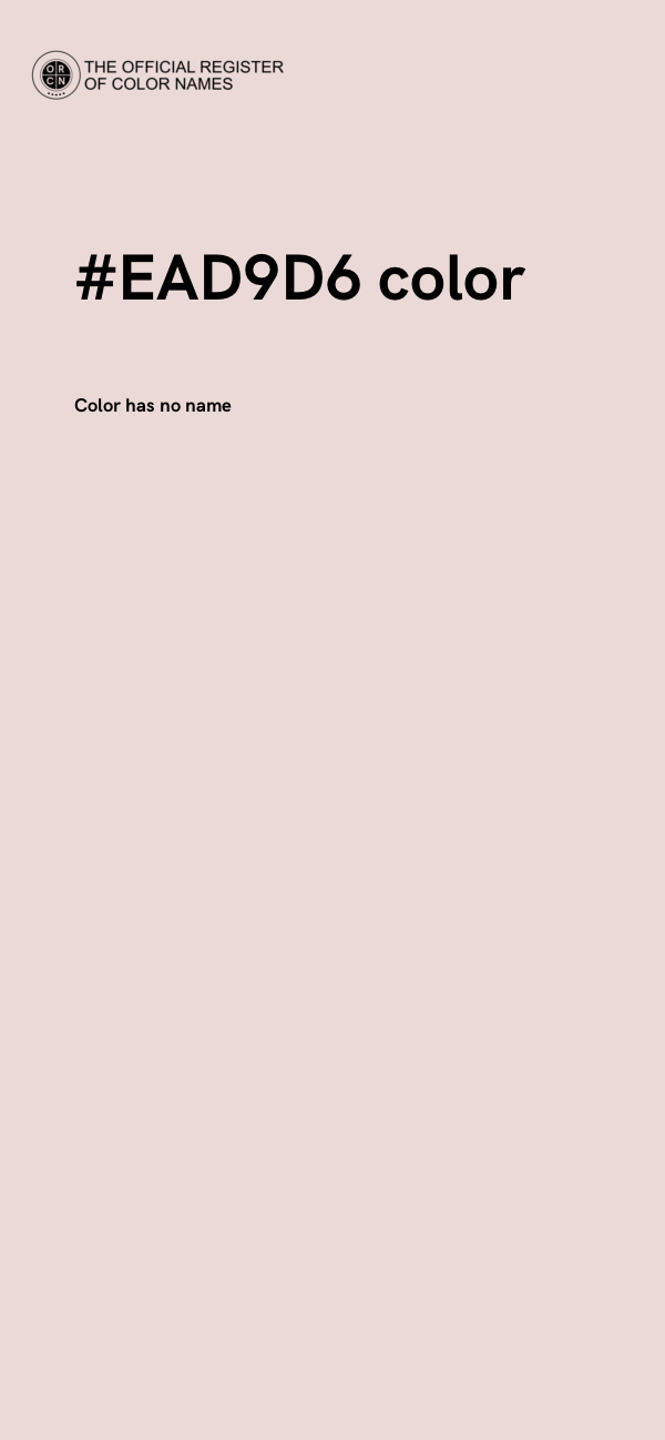 #EAD9D6 color image