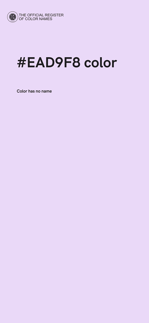 #EAD9F8 color image