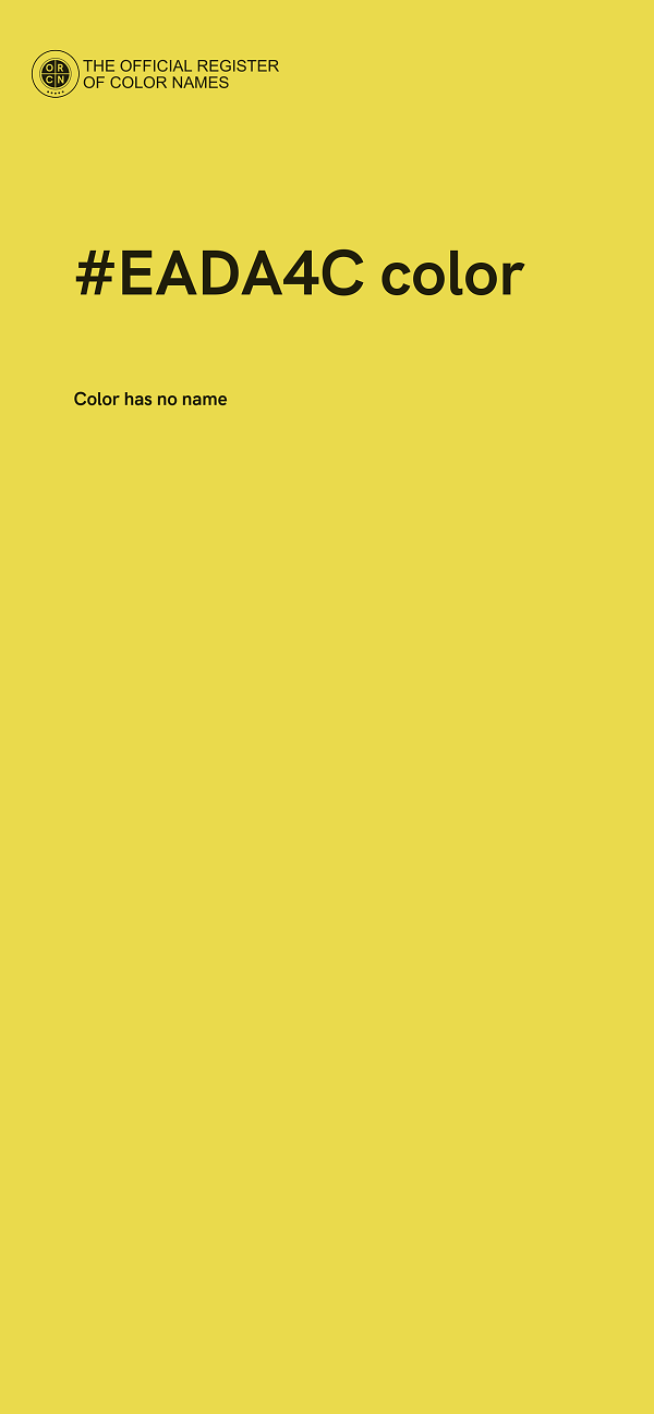 #EADA4C color image
