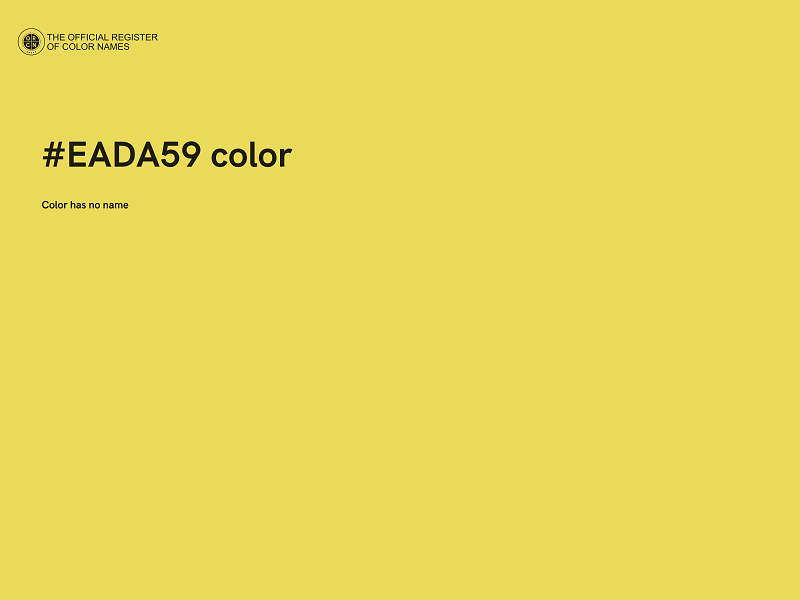 #EADA59 color image