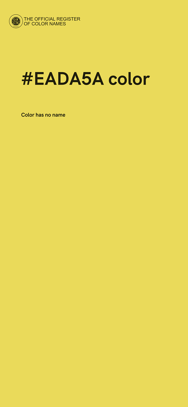 #EADA5A color image