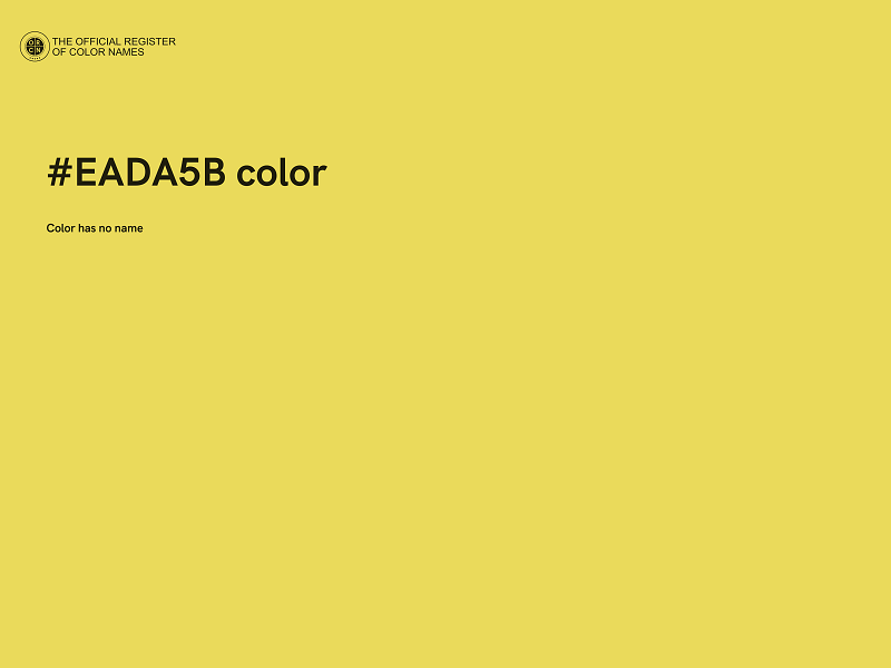 #EADA5B color image