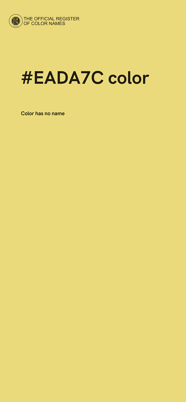 #EADA7C color image