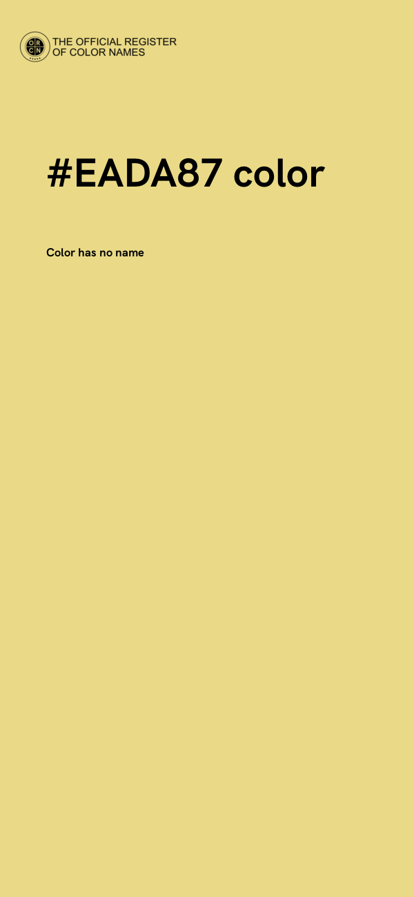 #EADA87 color image