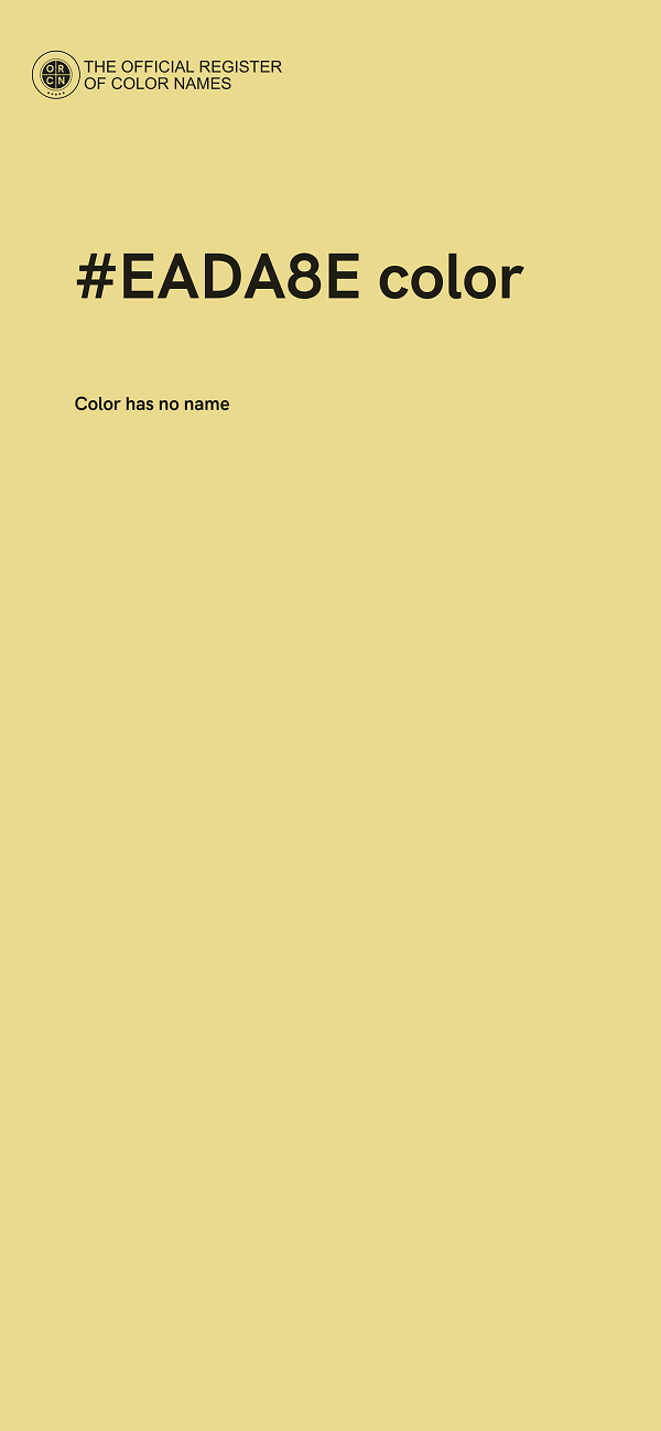 #EADA8E color image