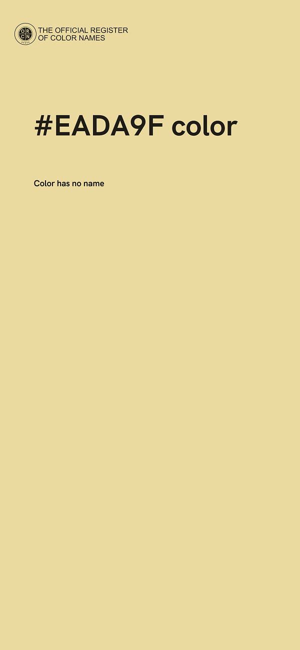 #EADA9F color image