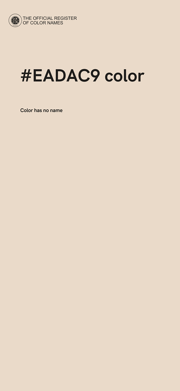 #EADAC9 color image