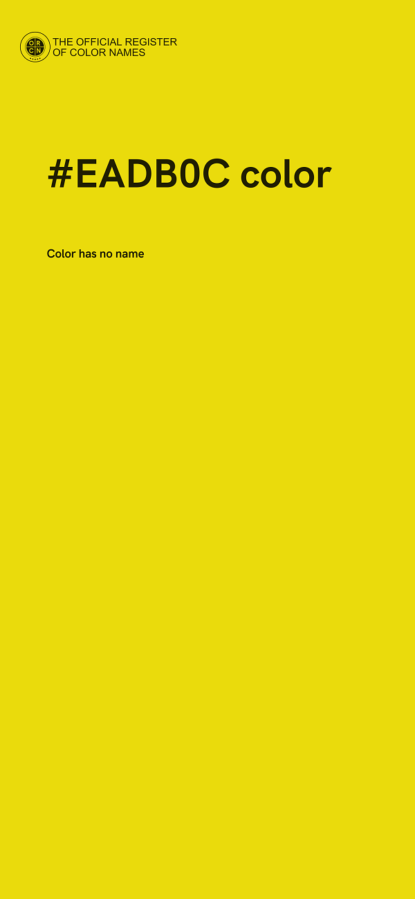 #EADB0C color image