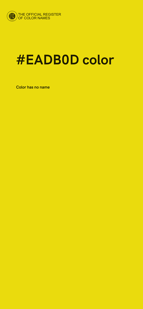 #EADB0D color image