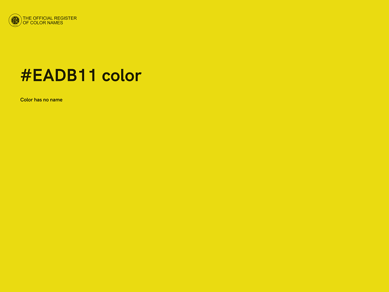 #EADB11 color image