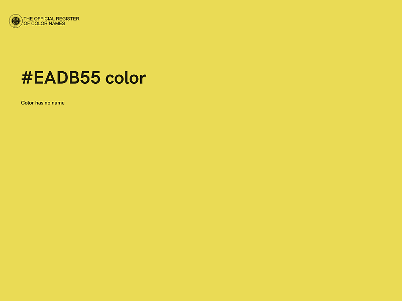 #EADB55 color image