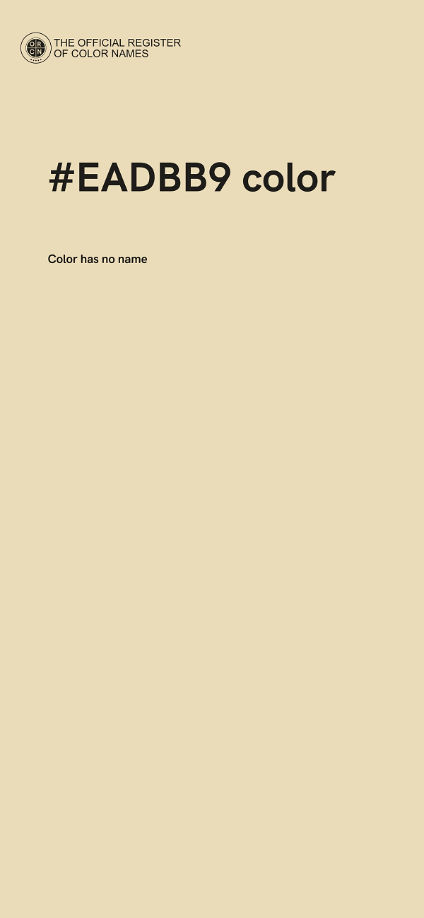 #EADBB9 color image