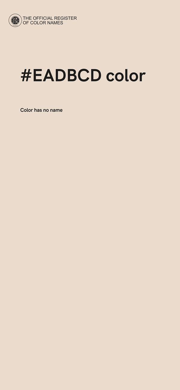 #EADBCD color image