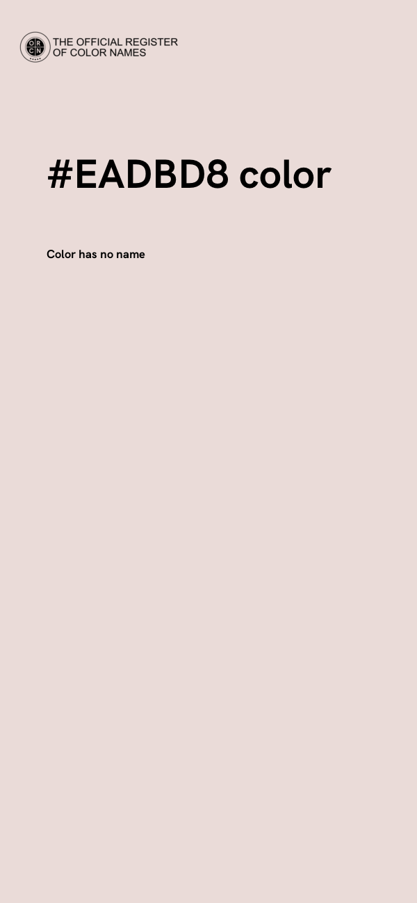 #EADBD8 color image