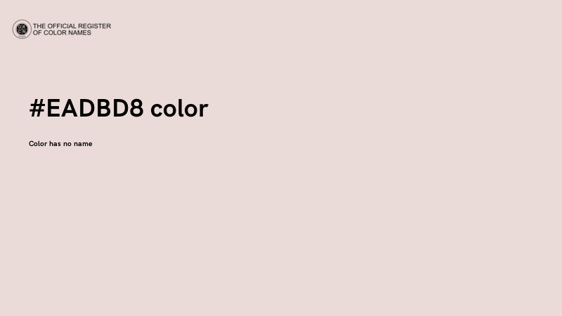 #EADBD8 color image