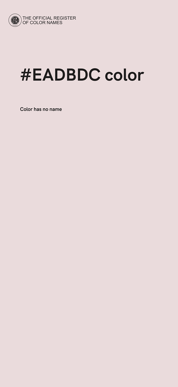#EADBDC color image