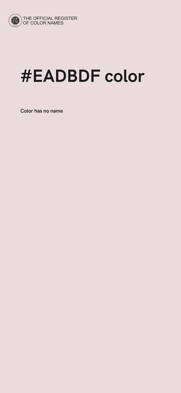 #EADBDF color image
