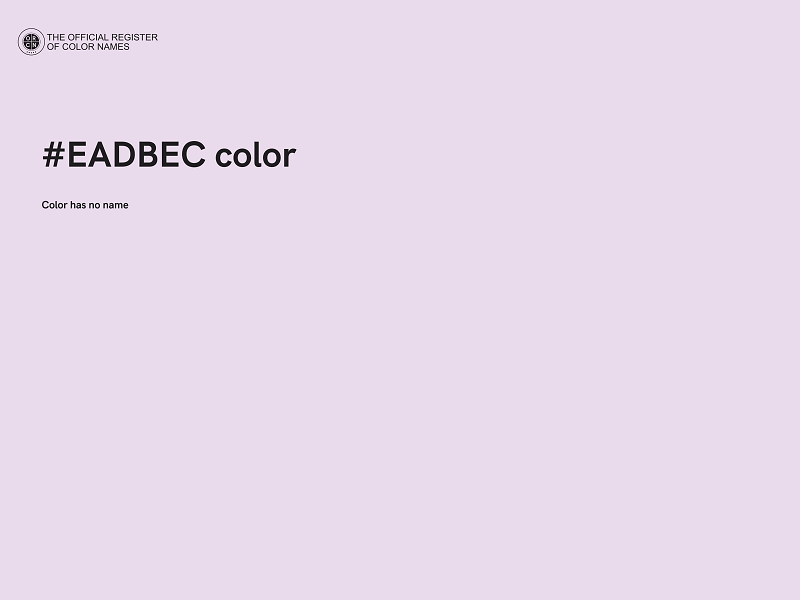 #EADBEC color image