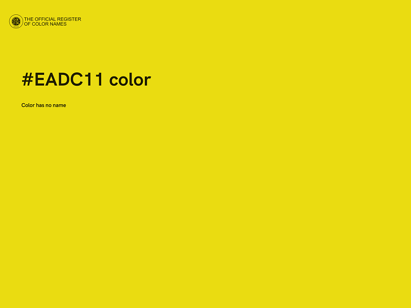 #EADC11 color image