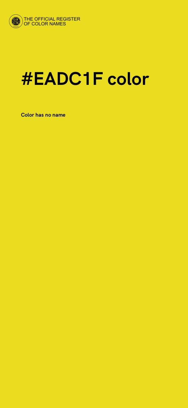 #EADC1F color image