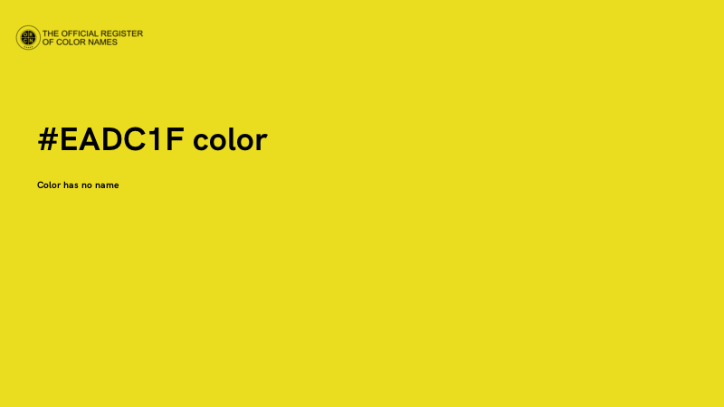 #EADC1F color image