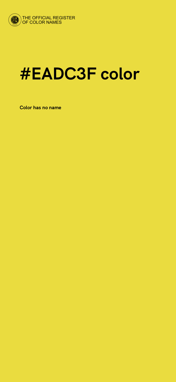 #EADC3F color image