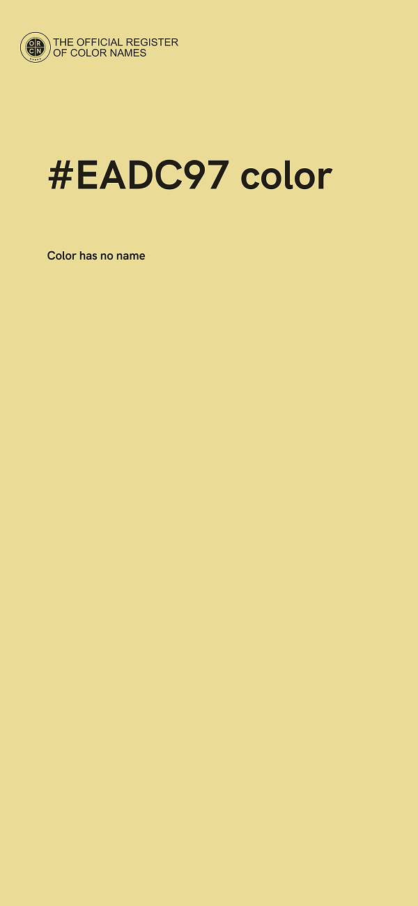 #EADC97 color image