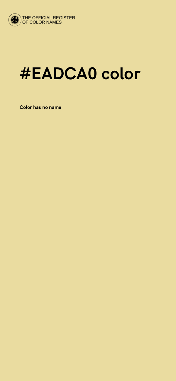 #EADCA0 color image