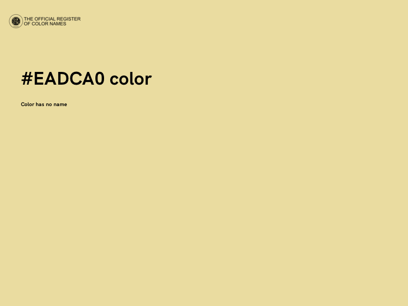 #EADCA0 color image
