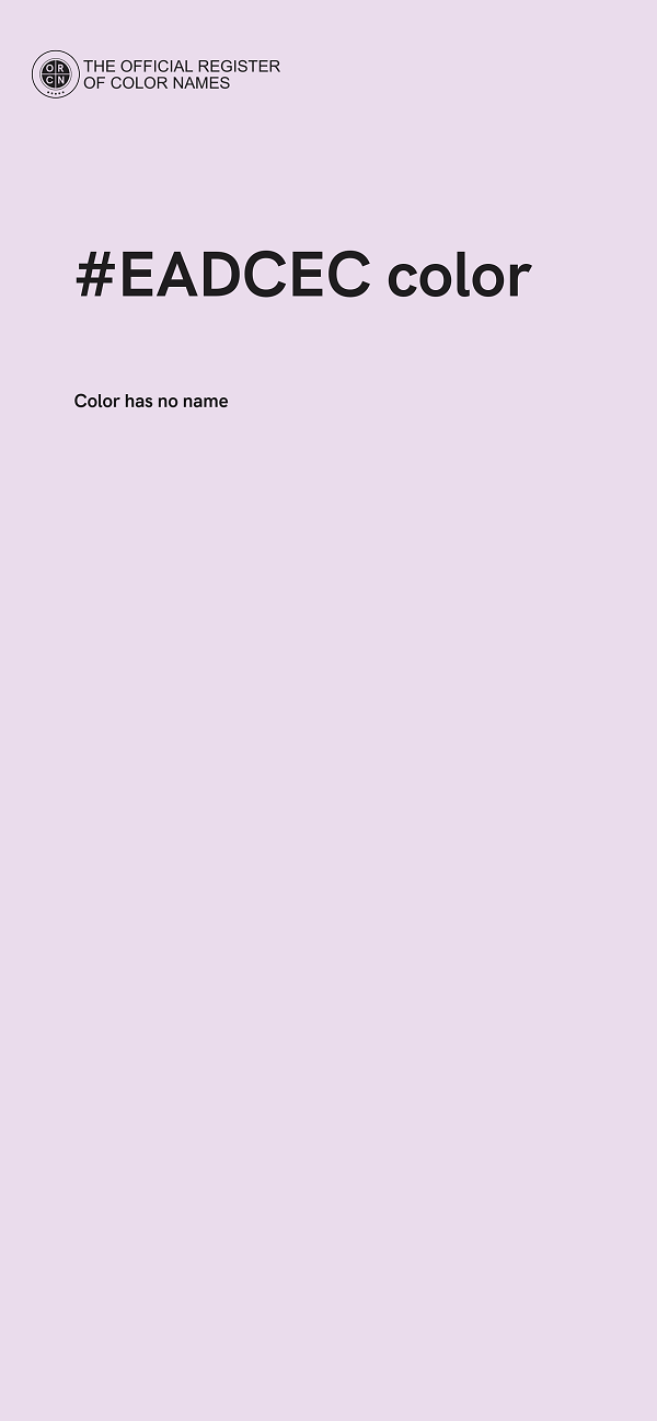 #EADCEC color image
