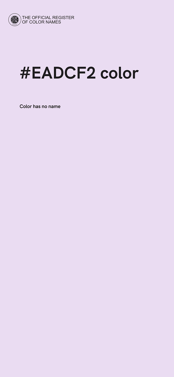 #EADCF2 color image