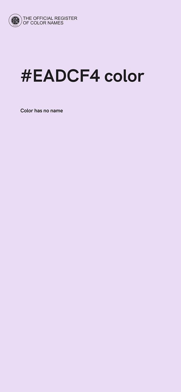 #EADCF4 color image