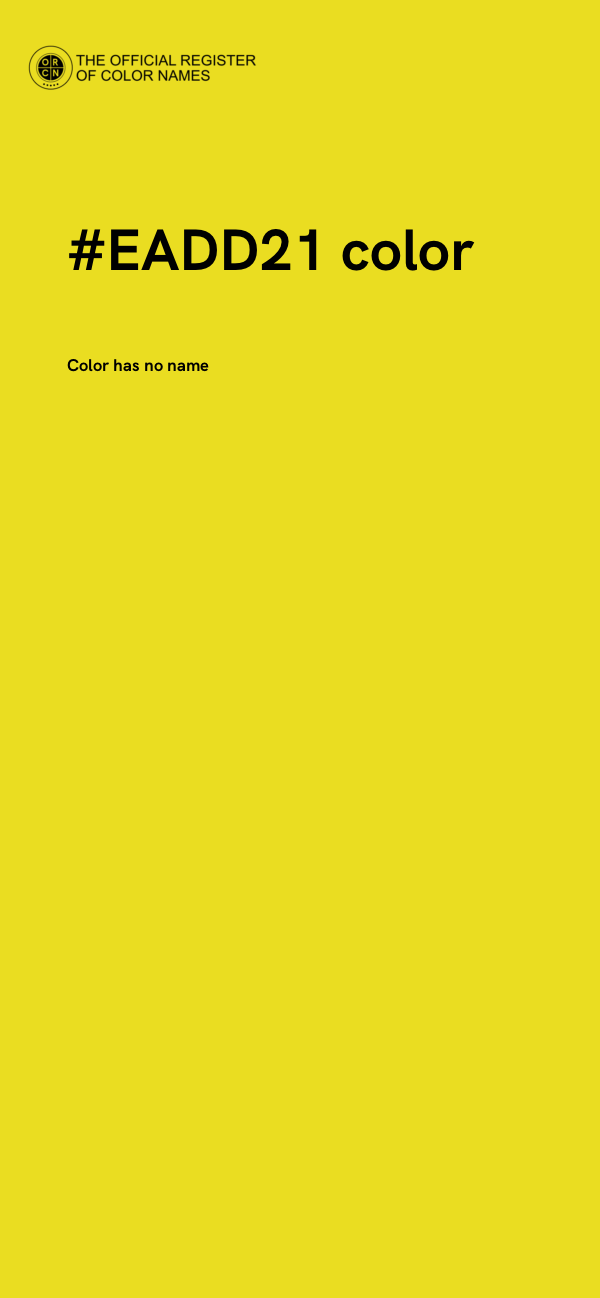 #EADD21 color image