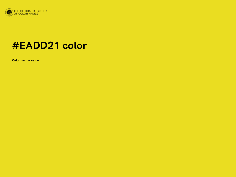 #EADD21 color image