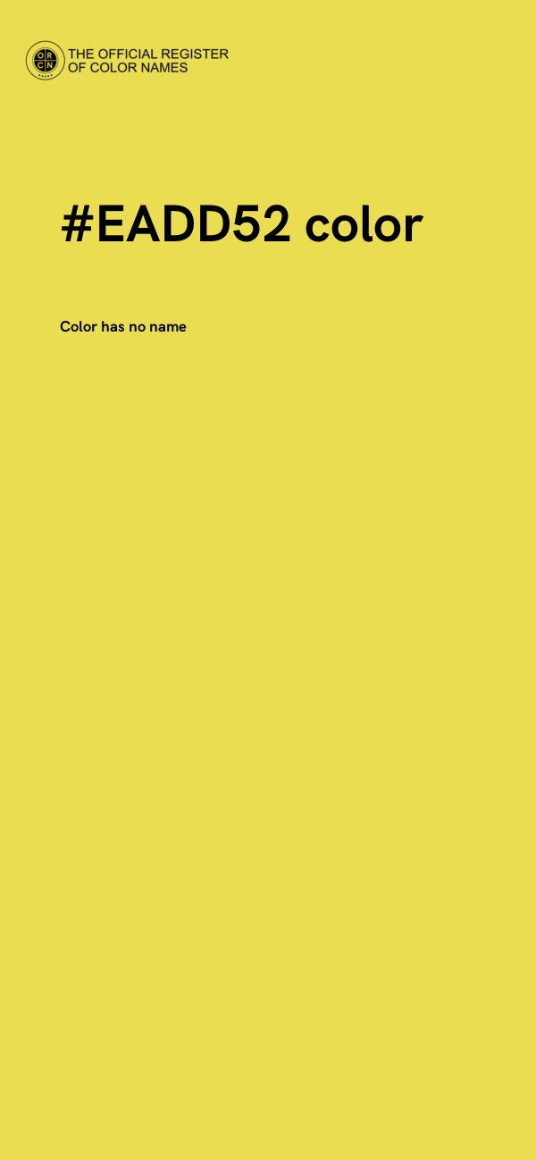 #EADD52 color image