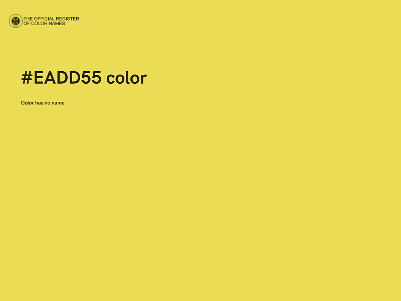 #EADD55 color image